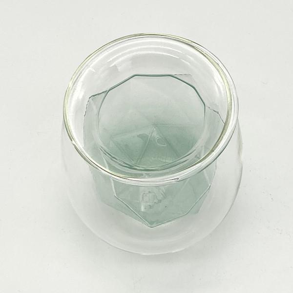 フラワーベース 花瓶  ガラス クォーツクリスタル ショート（エメラルドグリーン） |  | 01