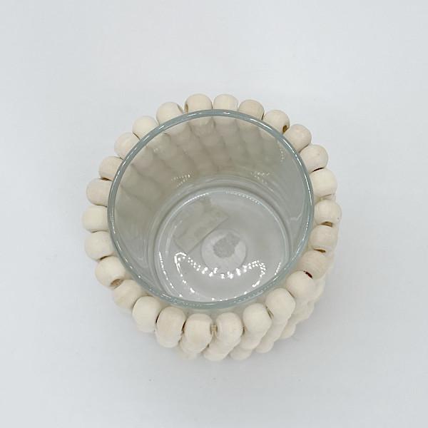 キャンドルホルダー ウッドビーズ グラスベース |  | 02