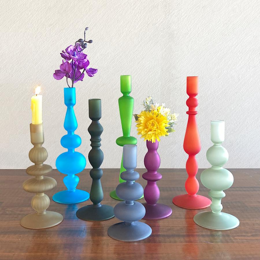 一輪挿し フラワーベース 花瓶 キャンドルホルダー ガラス Mサイズ |  | 11