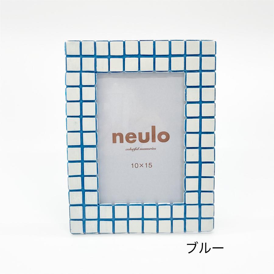 写真立て フォトフレーム  壁掛け かわいい ポストカードサイズ ニューロ neulo チェック |  | 03