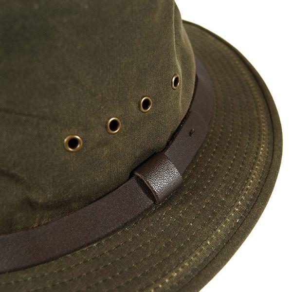 から厳選した フィルソン #100004 FILSON 大きいサイズ 帽子 サファリハット HAT PACKER TR SHL オイルフィニッシュティンクロスコットン  - 帽子