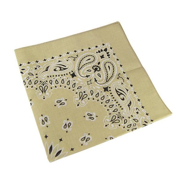 ペイズリー柄 バンダナ 55×55cm ＜全35色＞ 大判 ハンカチ スカーフ 綿