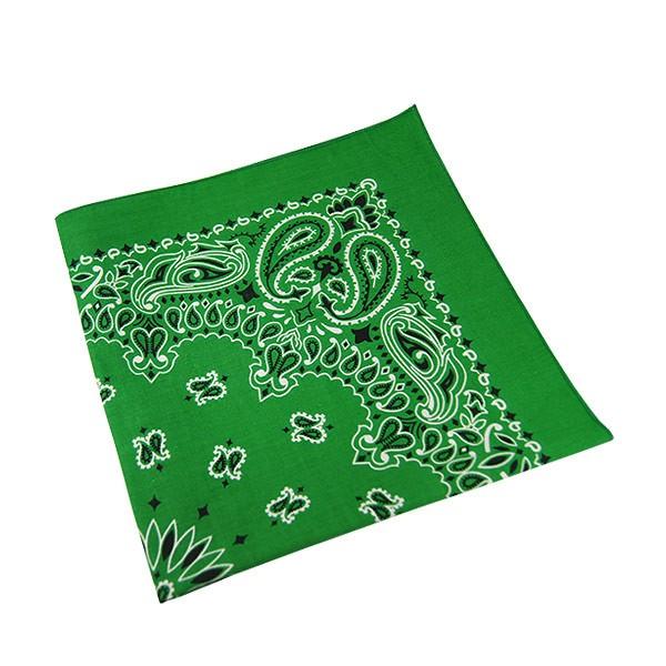 ペイズリー柄 バンダナ 55×55cm ＜全35色＞ 大判 ハンカチ スカーフ 綿