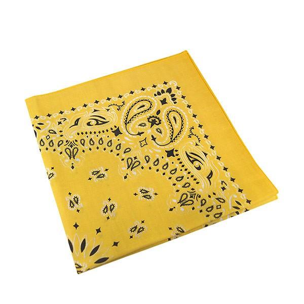 ペイズリー柄 バンダナ 55×55cm ＜全35色＞ 大判 ハンカチ スカーフ 綿