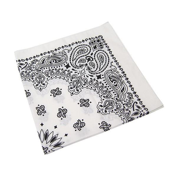 ペイズリー柄 バンダナ 55×55cm ＜全35色＞ 大判 ハンカチ スカーフ 綿