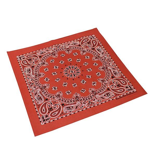 ペイズリー柄 バンダナ 55×55cm ＜全35色＞ 大判 ハンカチ スカーフ 綿