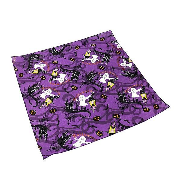 バンダナ 55×55cm WITCHamp;GHOST 本物新品保証 ブランドのギフト スカーフ おばけ 紫 ハロウィン
