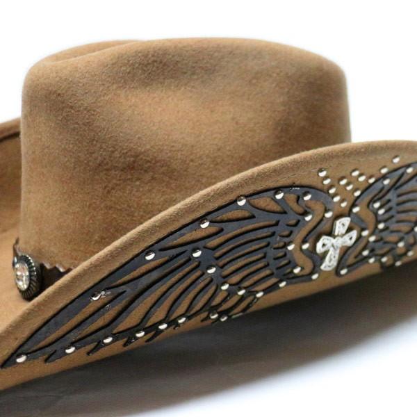 ウエスタンハット ワイヤー入り 帽子 テンガロンハット 衣装 黒