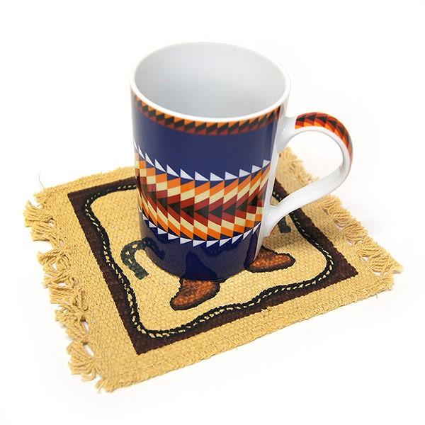 ステンシルコースター(15×18cm) ウエスタン柄 インテリア ガーデニング