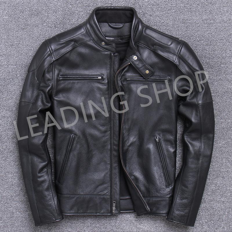 美しい メンズドクロ図案本革バイクウエアジャケットメンズ革秋冬保温防風防寒ライダース ジャケット立ち襟 おしゃれバイクウェアシングルバイクジャケット秋冬服 革ジャン レザージャケット サイズ S Www Raviwebcoding Com