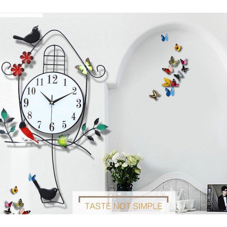 お部屋の鳥の壁掛け時計 掛け時計 かけ時計 壁飾り 北欧 おしゃれ 新築 