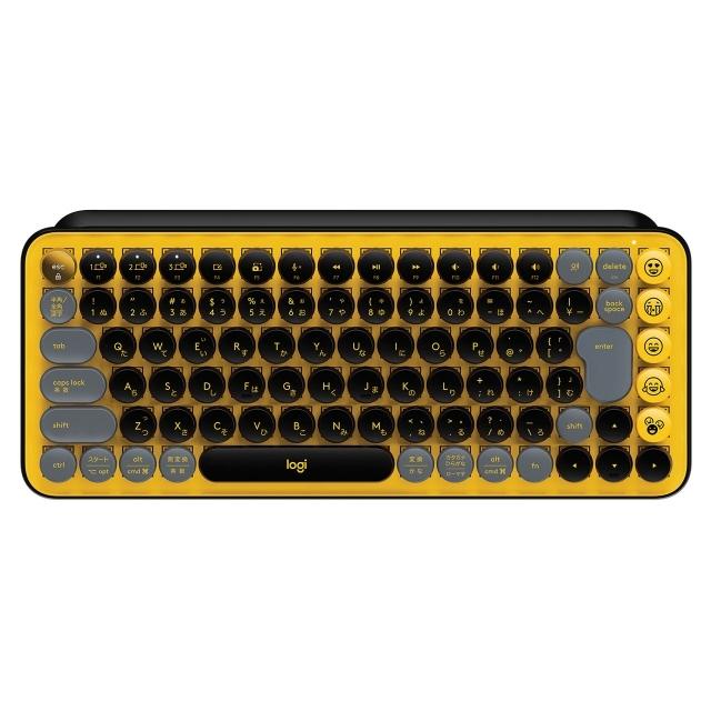 ロジクール キーボード POP KEYS Mechanical Wireless Keyboard K730YL 茶軸 [イエロー]