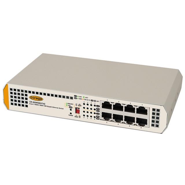 コレガ（Corega） スイッチングハブ(ネットワークハブ) CO-BSW08GTX3