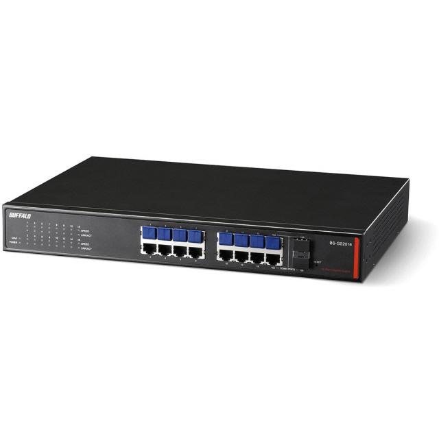 PC周辺機器 Buffalo - BUFFALO bs-gs2016 バッファロー ネットワークハブ BS-GS2016/A [ブラック] : ユープラン