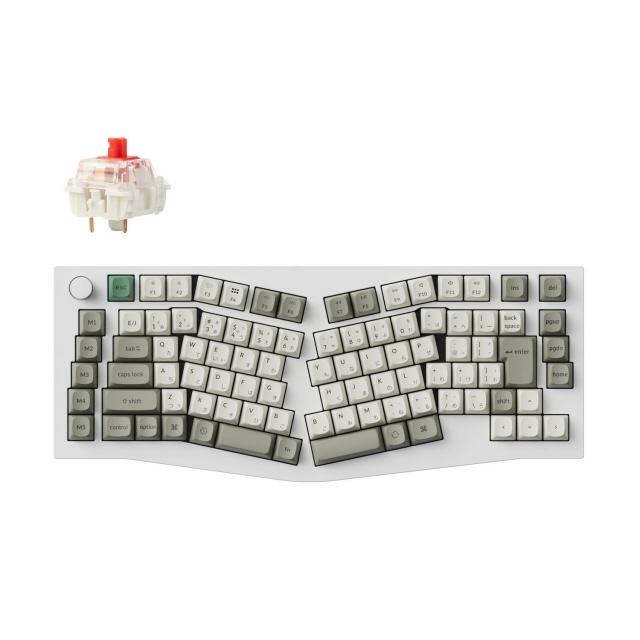Keychron キーボード Q10M-P1-JIS 赤軸 [シェルホワイト] : ユープラン