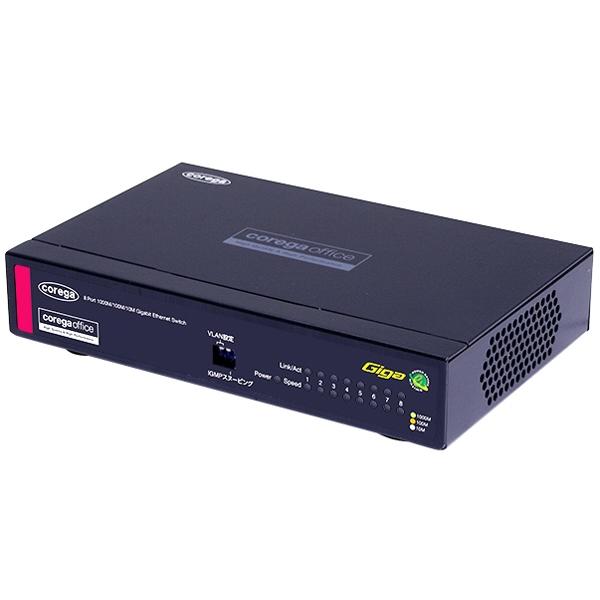 corega CO-BSW08GTXVL2 ネットワーク機器 VLAN コレガ（Corega） ネットワークハブ CO-BSW08GTXVL2 [ネイビー] : ユー