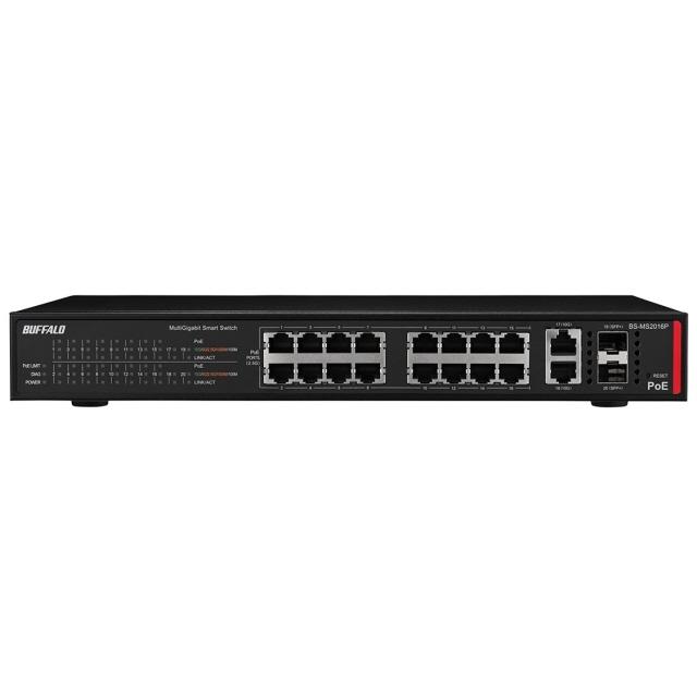 あめ【新品未使用品】BS-MS2016P スマートスイッチ2台 BUFF（バフ） バッファロー スイッチングハブ(ネットワークハブ) BS
