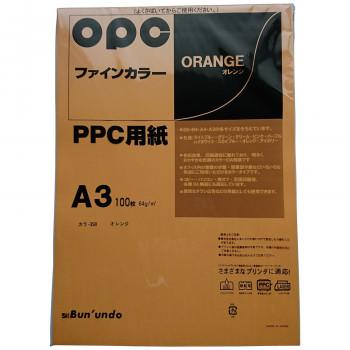 文運堂 カラーコピー用紙 A3 OPCカラー オレンジ 100枚パック×5袋セット カラ-358(612358)（代引き不可）（同梱不可） プリンター用紙、コピー用紙