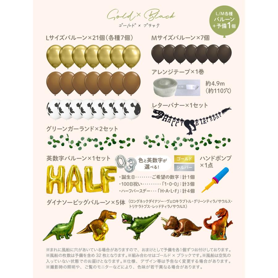 バースデー 恐竜 セット 誕生日 飾り付け ダイナソー ティラノサウルス 男の子 40cm 数字バルーン ポンプ付 ダイナソーパーティーセット