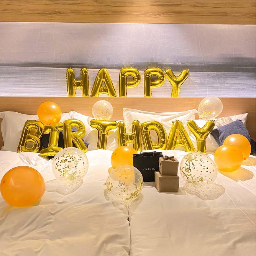 誕生日 バルーン 風船 英文字 ゴールド　お祝い　バースデー regalo（パーティグッズ） アルファベット バルーン ゴールド