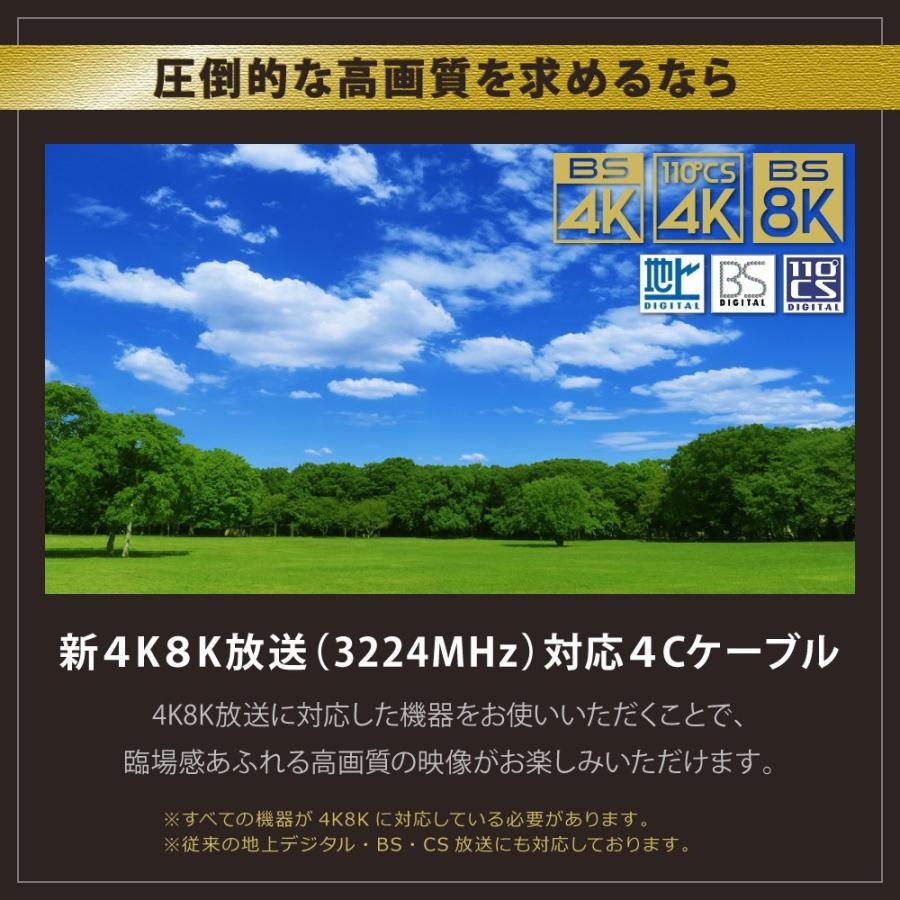 アンテナケーブル 同軸ケーブル 1.5m 3m 4K 8K 地デジ 地上デジタル BS CS TV テレビ S-4C-FB S+L型 ycm3｜youplus-corp｜04