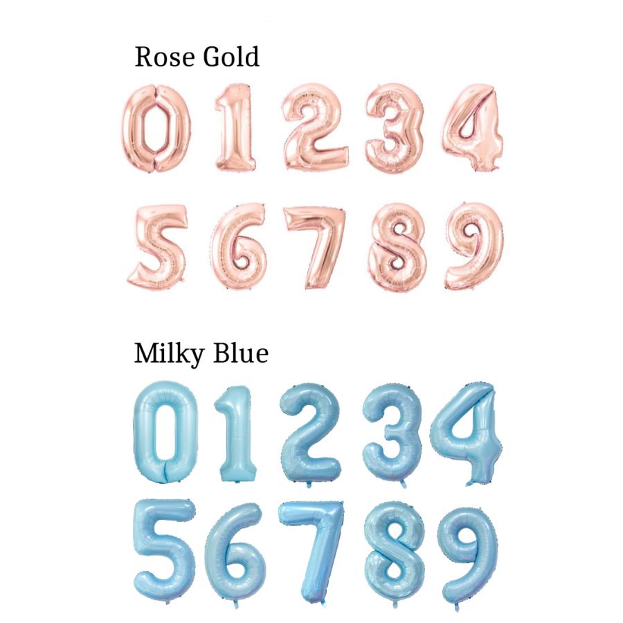 数字バルーン 約90cm ホワイト×ゴールド regalo 誕生日 バルーン 数字 ナンバーバルーン 90cm ゴールド