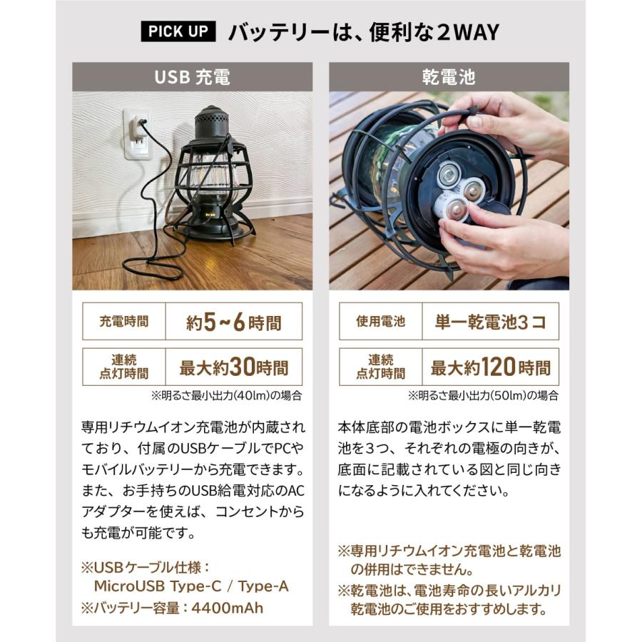 Viaggio+ アウトドア キャンプ ランタン LED USB充電式 電池式 レトロ