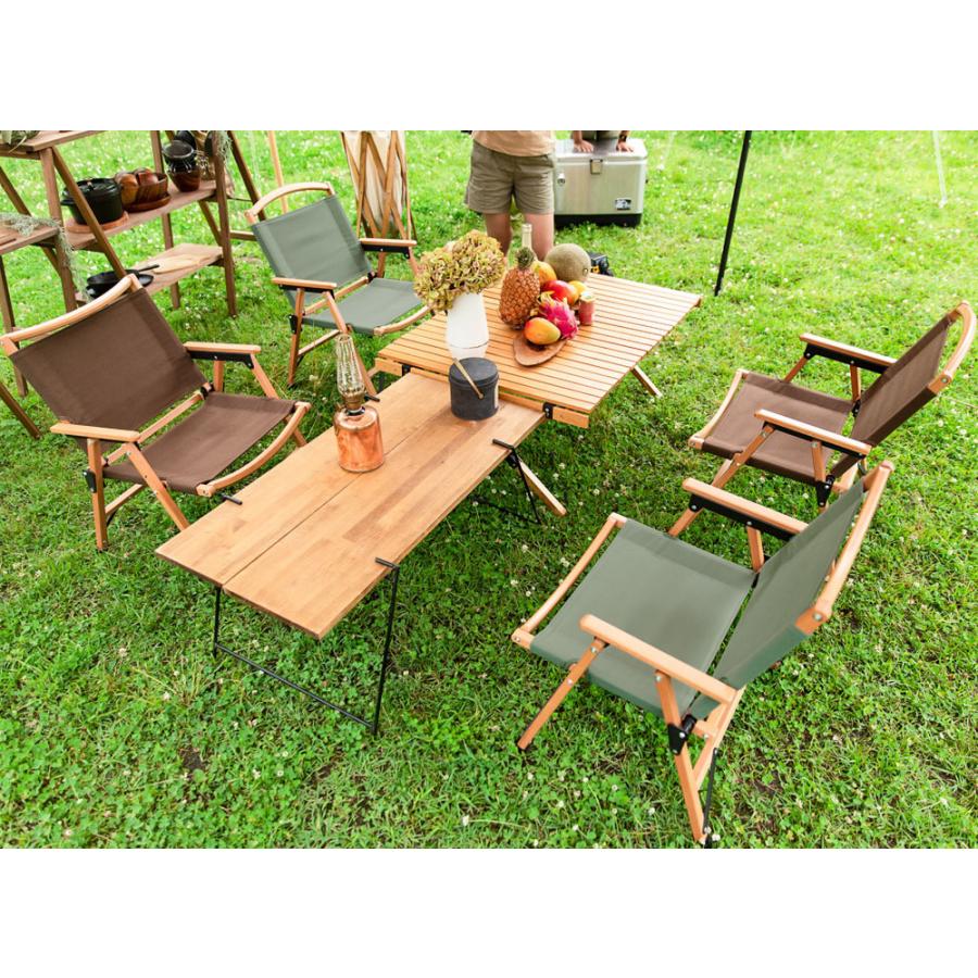 2脚セット】アウトドア チェア 折りたたみ 椅子 木製 キャンプ