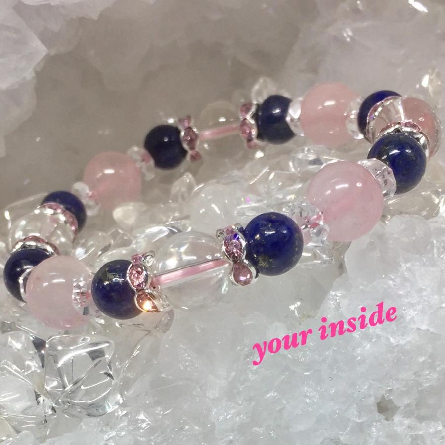 ラピスラズリ ラウンド水晶 天然石ブレスレット |  | 01