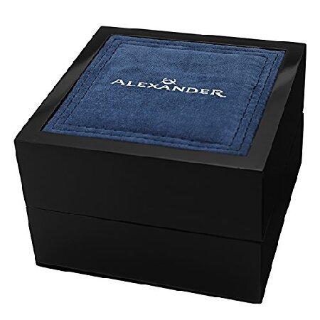 【2026年1月8日以降の発送予定】 Alexander Heroic Macedon Wrist Watch for Men - ブラックダイヤル日付アナログSwiss Watch - ステンレススチールブレスレット腕時計 - Mens Designer Watch a1 【BC1294170442】(47226円)