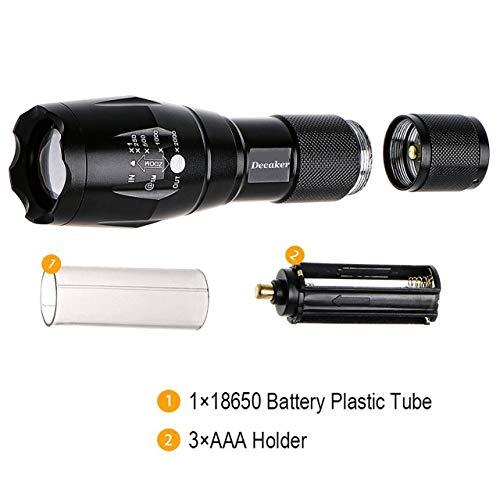 Decaker TC1200 Tactical Flashlight Super Bright 1200 Lumens Light Modes Zoomable LED Flashlights Torch,2-Pack - 2