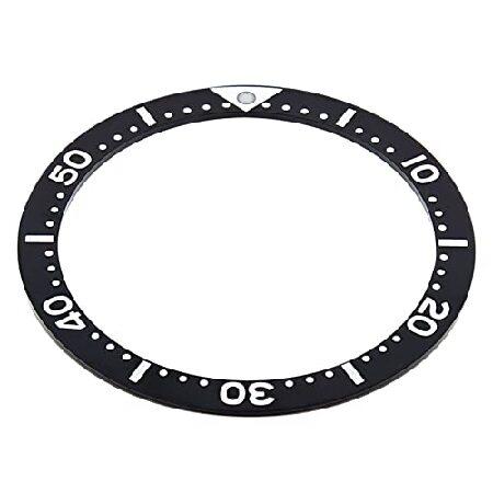腕時計、アクセサリー ベゼル挿入for Seiko 6105 - 8110,7002,6309,7s26 - 0020,6309,6306,7548、skx007ブラック