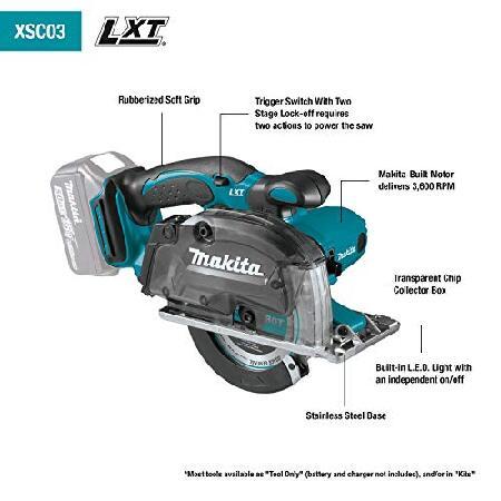 Makita　XSC03Z　18V　Bare　battery　Saw,　Tool,　LXT　Cutting　Cordless　5-3　8&quot;　Metal　Lithium-Ion　no