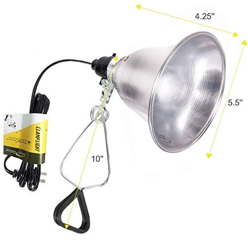 Simple　Deluxe　HIWKLTCLAMPLIGHTSX6　6-Pack　Lamp　Inch　(no　Feet　Reflector　Clamp　Aluminum　to　60　Light　with　5.5　up　E26　Socket　Bulb　Watt　E27　Included)　18