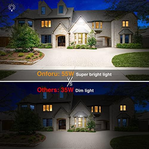 Onforu　Pack　55W　Lights　Waterproof　Outdoor　Outdoor　LED　with　Flood　Light　Light　Adjustable　5500LM　Flood　Flood　Controlled　Outdoor,　Heads,　Switch　IP65