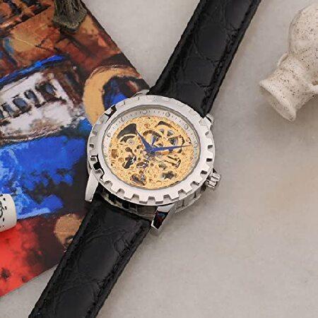 BERNY スケルトン腕時計 メンズ 自動腕時計 機械式 防水 自動巻き シルバーステンレススチールケース ブラックレザーバンド お気軽にお問い合わせください