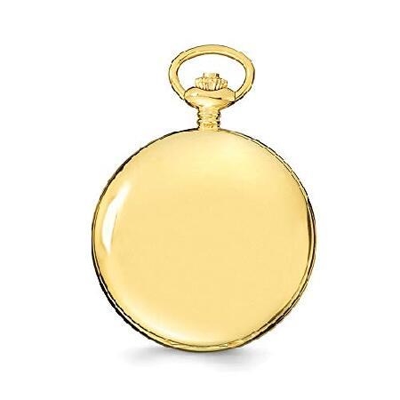 Charles Hubert Stainless Steel Gold IP-Plated 14.5in Pocket Watch