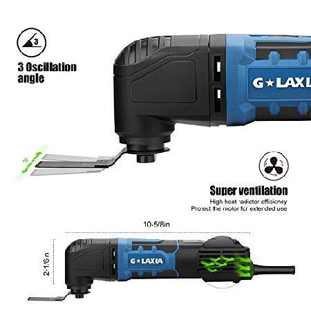 G　LAXIA　Oscillating　Tool,　Degree　Speed,　Oscillating　17　Multitool　Pieces　Variable　Angle,　Kit　Amp　Accessories　2.3　Oscillation　with