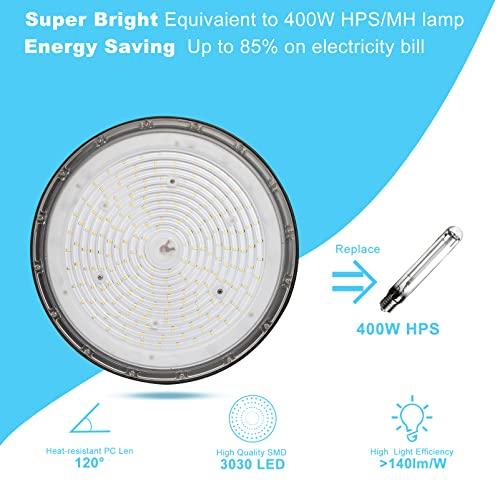 4Pack　100W　LED　High　High　400W　5000K　Barn　with　Plug　to　Energy　for　Shop　Warehouse　Lighting　HPS　for　14000LM　LED　Light　Commercial　Lights　Bay　Bay　(Eqv.　MH)