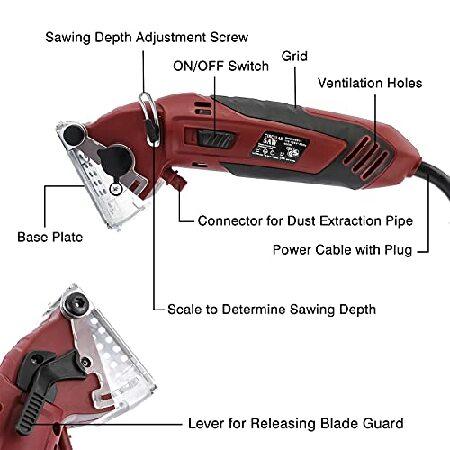 IRONWALLS　Mini　Circular　400W　Set,　with　Corded　Machine　3400RMP　110V　Multi-Functional　3PCS　Carbide　Blade,　Hand-Held　Saw　Saw　Electric　Tipped　Circular　Pow