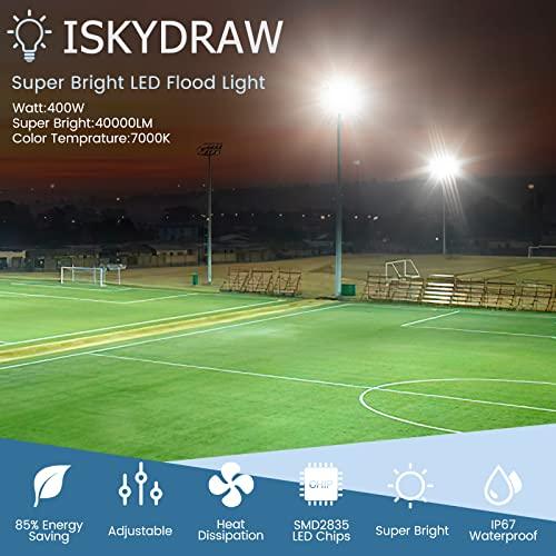 400W　Led　Flood　Security　Flood　40000lm　IP67　Adjustable　Flood　Outdoor　Daylight　7000K,4　Angle,　Lighting　Lights　Waterproof　Light,　Modules　Stadium　Lighting