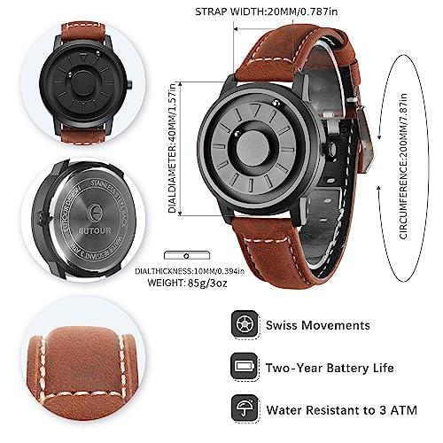 EUTOUR 防水磁気鋼球時計、ユニセックス金属多機能時計ファッションスポーツクォーツ時計 E017B お気軽にお問い合わせください