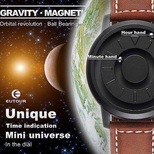 EUTOUR 防水磁気鋼球時計、ユニセックス金属多機能時計ファッションスポーツクォーツ時計 E017B お気軽にお問い合わせください