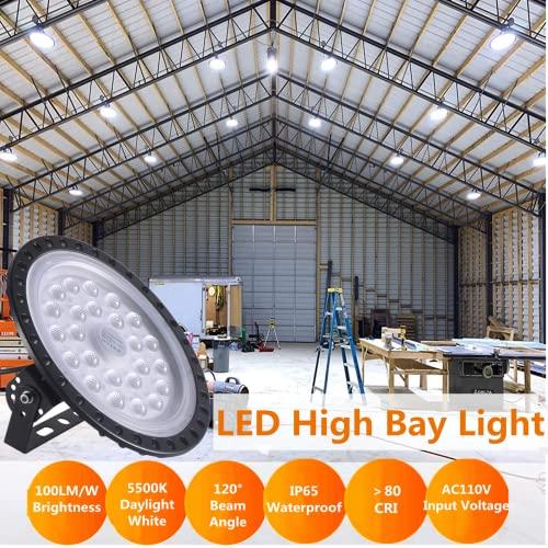 chunnuan　50W　UFO　Bay　Warehouse　Commercial　6000K　High　Lighting　High　Light　Lamp　Bay　White　Lights　Lights-　Cold　LED　IP54　Bay　LED　Shop　Industrial　5000lm