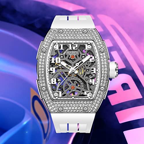 ⭐️完成品⭐️ Haofa Automatic Mechanical Mens Watch Skeleton Double-Side Hollow Dial Watch Diamond Case Sapphire Mirror Luminous Waterproof Sports Watches for Men 【DG3555403322】(129745円)