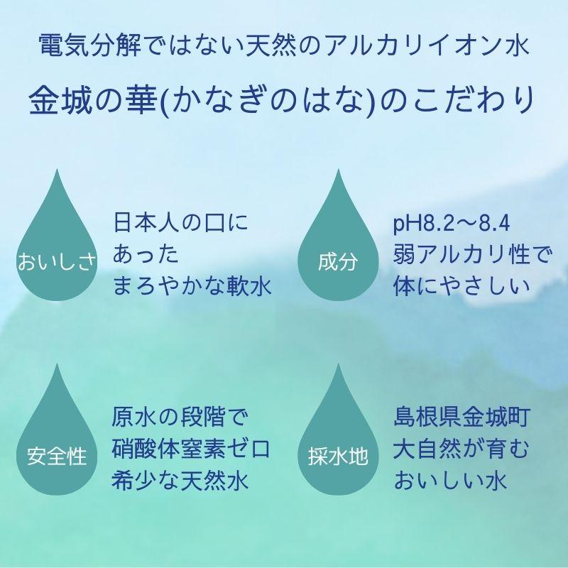 天然水 シリカ 純天然のアルカリイオン水 金城の華  500ml×24本×1ケース[24本] 送料無料 非加熱 軟水 粉ミルク かなぎのはな ケイ・エフ・ジー｜yourheimat｜03