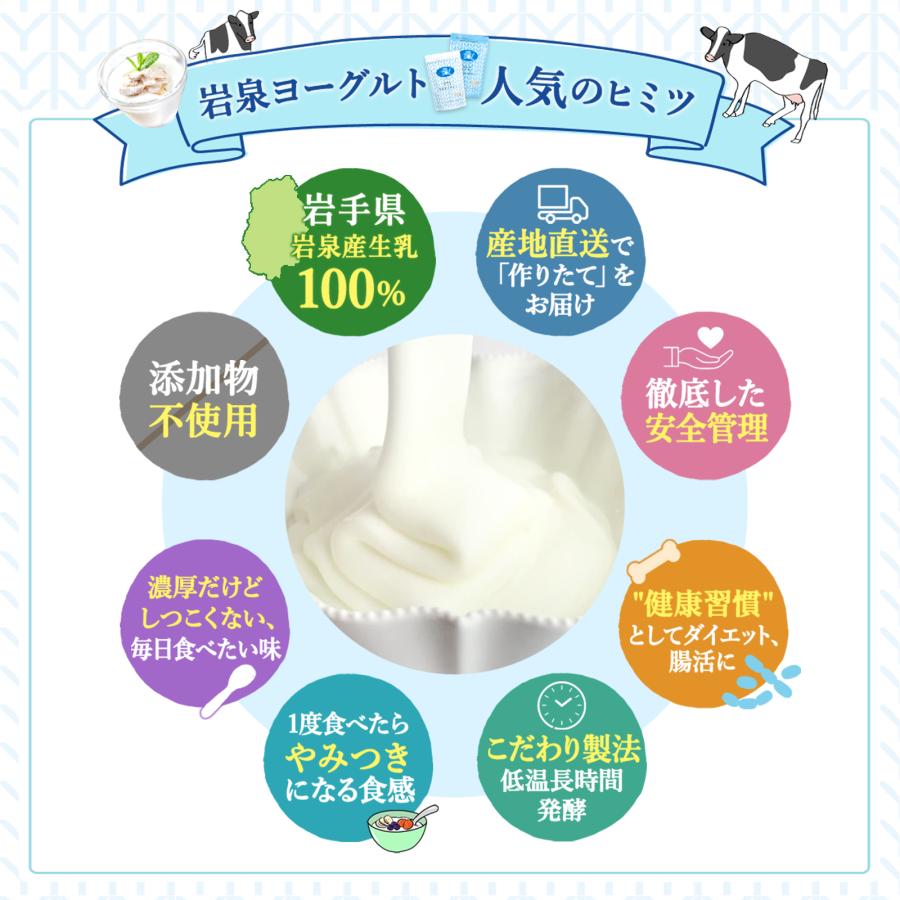 ＼TV放映で話題／岩泉ヨーグルト アソート [加糖・無糖 1kg 各1袋] 計2kg ギフト 大容量 もっちり 岩手 岩泉 産地直送 | 岩泉産業開発 | 05