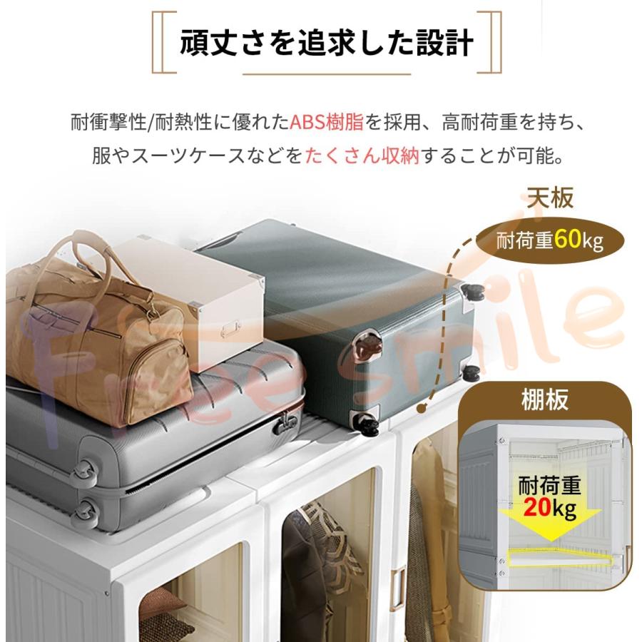 当日発送 ワードローブ 15box 折り畳み式 クローゼット 扉付き 組立簡単 衣類収納 DIY収納 洋服入れ 洋服ラック 大容量 防水 防塵 工具不要 衣類ケース 送料無料の画像