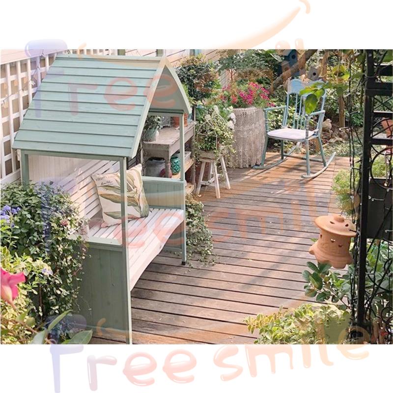 限定品 ベンチ あずまや 亭 屋根 屋外 庭 ガゼボベンチ 日よけ 雨よけ 天然杉材 ダブル カジュアル 120.5*76*170cm 組立品 【RIZ1710982878】(62441円)