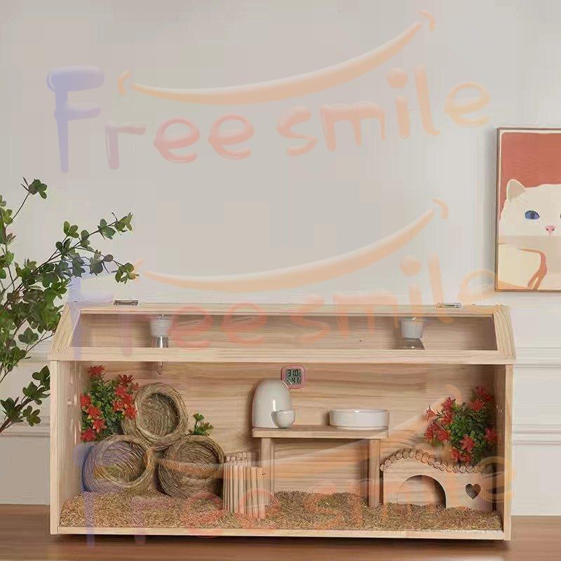 お値下げ 飼育ケージ 大型ケージ ケージ 前開き 上開き おしゃれ 組み立て式 アクリルケース 木 ハムスター 小動物 60cm&80cm&100cm 【PET6308664877】(23023円)